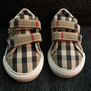 Vintage Check Cotton Baby Sneakers